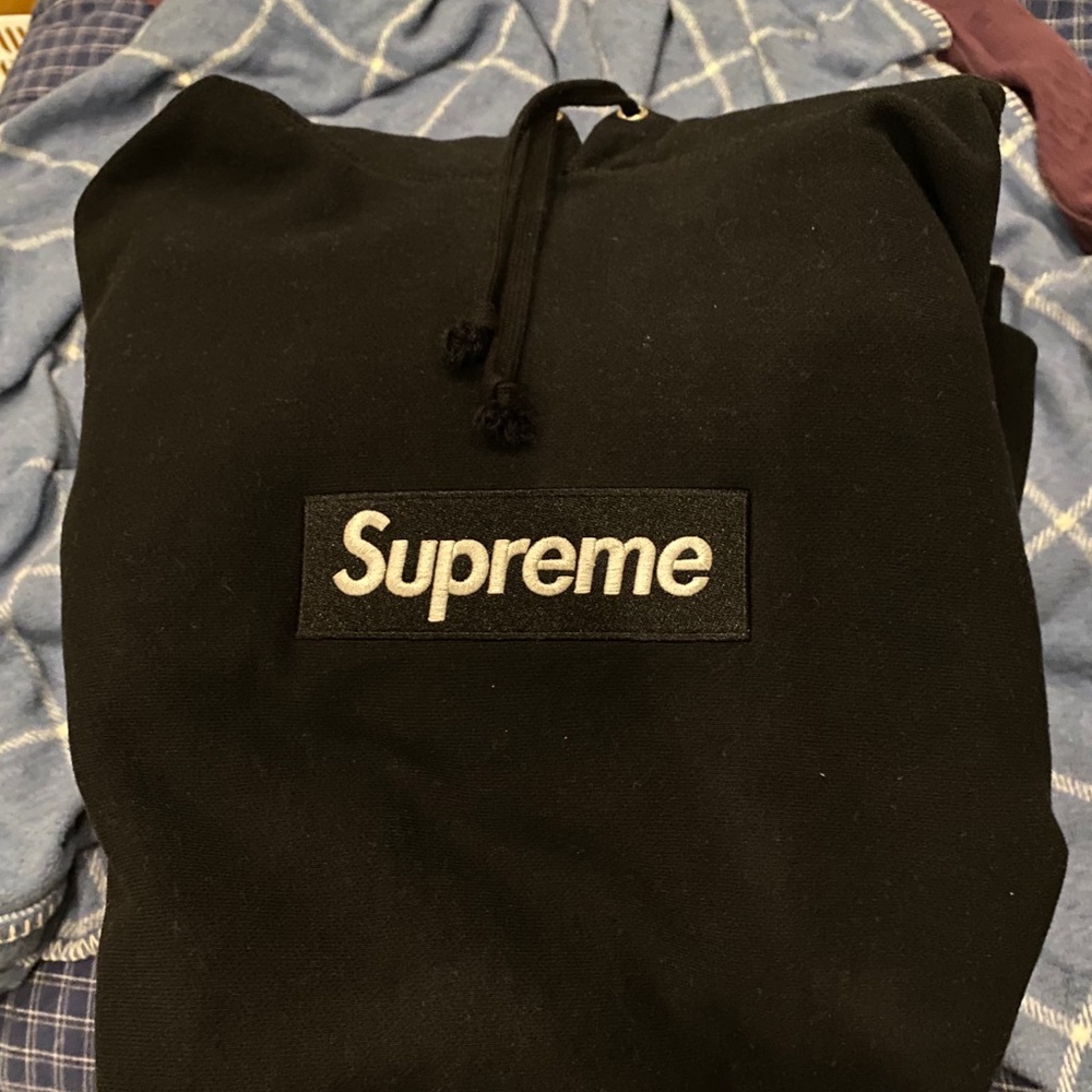 Supreme box logo fw16 black Large